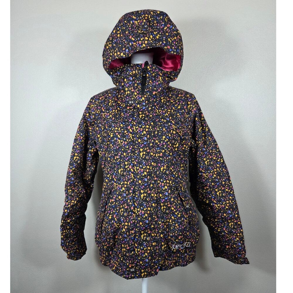 Burton Dryride Woman's Cool Flavors Ski Snow Jacket Size Medium Splatter